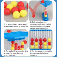 Jeu de société de bureau MILI Bouncing Quadruple Ball Game pour enfants, 4 en ligne, jeu de stratégie interactif familial avec balles rebondissantes, jouet éducatif pour enfants