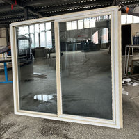 Fenêtres de style américain à double vitrage en PVC, modernes, insonorisées, résistantes aux ouragans, à glissière, fabriquées en usine