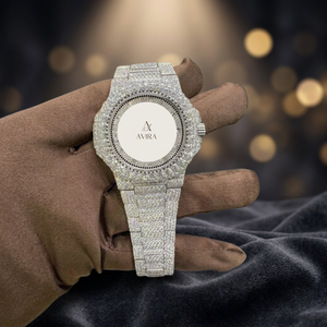 Montre de luxe personnalisée pour homme, sertie de diamants Moissanite VVS, qualité supérieure, neuve, best-seller. - Product Image 1