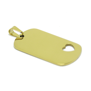 Pendentif Cœur Creux DIY pour Homme, Breloque Femme, en Acier Inoxydable Brossé Effet Miroir, Plaques d'Identification Vides, Vente en Gros, Étiquette Métallique Personnalisable - Product Image 4
