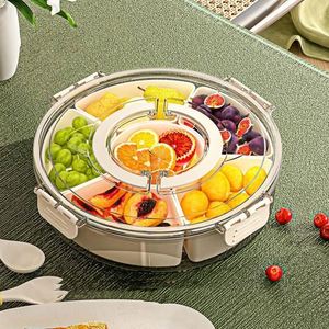 Large Capacity 6-Point Kitchen Fruit Tray Dried Fruits Candies Outdoor <b>Party</b> Rotating Eco-Friendly Minimalist Detachable Plastic - Product Image 4
