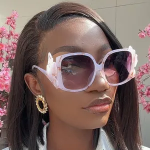 Gafas de sol cuadradas irregulares de mariposa únicas 2024 para mujer, montura colorida de leopardo, gafas de sol de lujo de diseñador de marca para mujer