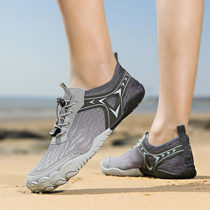 Chaussures aquatiques unisexes confortables pour le fitness, design à cinq doigts pour la plage, respirantes, en suède, tricotées, semelle souple en caoutchouc, pour la marche pieds nus en extérieur - Product Image 2