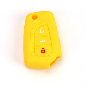 Elegante Múltiples Opciones De Color Silicona Protectora Plegable 3 Botones Car Key Cover - Product Image 4