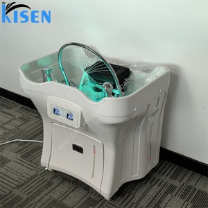 Kisen No Plumbing Portable <b>Head</b> Spa Unit Japanese <b>Style</b> Rolling Water Tank Salon Hair Wash Sink & Massage Bed - Product Image 4