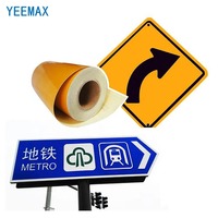 Lámina de Vinilo Reflectante Autoadhesiva con Cuentas de Vidrio Personalizadas 3100 3200, Grado Comercial, Imprimible en Plotter, para Señales de Advertencia en Carreteras