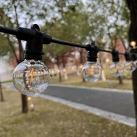 Guirlandes lumineuses d'extérieur G40, 220V, prise EU, étanches IP65, ampoules LED, pour jardin, patio