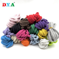 Spot 5mm coloré huit brins coton corde tressé coton cordon pour bricolage à la main pantalon ceinture reliure corde cordon