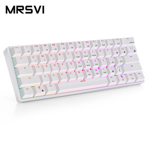 MRSVI 61 Teclas Cool Colorful RGB Backlight <span class=keywords><strong>RK61</strong></span> Gaming <span class=keywords><strong>Keyboard</strong></span> Fábrica ergonómica Teclados inalámbricos mecánicos Precio de fábrica - Product Image 2