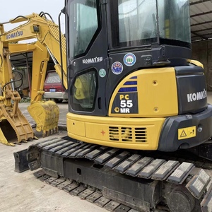 Excavatrice sur chenilles Komatsu PC55MR d'occasion, 5 tonnes, pour travaux lourds, construction, exploitation minière, avec moteur PLC, boîte de vitesses, roulement, pompe à engrenages - Product Image 3