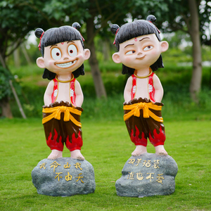 Scultura Personalizzata in FRP di Personaggio dei Cartoni Animati Nezha per Parchi Divertimento, Centri Commerciali, Parchi e Luoghi Panoramici Esterni - Product Image 3