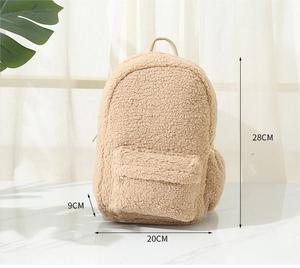 Teenager Mädchen Plüsch niedlichen weichen Teddy Schul rucksack Gürtel tasche Mode Sporttasche Frauen Sherpa Rucksäcke - Product Image 6