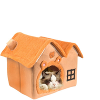 Maison pour chat d'hiver moderne, écologique et de haute qualité, lit pour animaux de compagnie en peluche, niche pour petit chien avec tapis amovible et lavable
