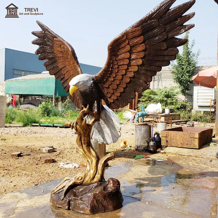 Animal moderno abstracta del arte abstracto Arte Abstracto escultura de jardín al aire libre de Metal de bronce águila estatua en venta
