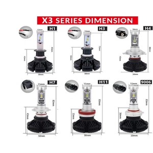X3 <b>LED</b> <b>Headlights</b> H4 12000 Lm 50W High Power Car Light Bulb For Auto Lighting - Product Image 5