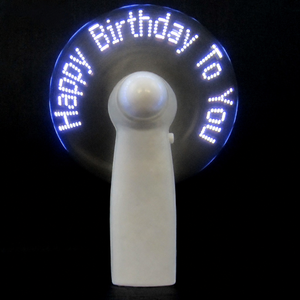 Mini ventilateur LED portable avec écran de texte personnalisé, affichage lumineux, ventilateur électrique portatif pour cadeaux de mariage et souvenirs pour invités - Product Image 1