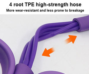 Bandes élastiques de sport pour sit-ups et exercices abdominaux, avec pédale à 4 tubes pour cheville - Product Image 2