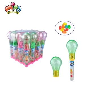 Mainan Berbentuk Bola Lampu Plastik dengan Permen Kacang Jeli