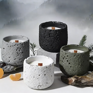Custom Wholesale Nordic Matte Scented <strong>Candles</strong> <strong>Holder</strong> Embossed Empty Cement <strong>Candle</strong> Container Colorful <strong>Concrete</strong> <strong>Candle</strong> Jar - Product Image 1
