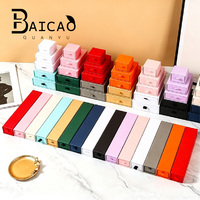 Boîte cadeau écologique personnalisée avec logo, tiroir coulissant rigide, fermeture magnétique, pour bougies, verres, vente au détail, avec ruban