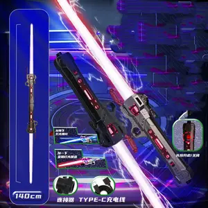 Pedang mainan LED, pedang mainan LED bercahaya rotasi jari gravitasi penginderaan keren bercahaya yang dapat disesuaikan
