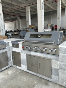 Isla de <span class=keywords><strong>Cocina</strong></span> Exterior Tipo U Personalizada de 180 Pulgadas con Parrilla de Gas, Certificación CE <span class=keywords><strong>AGA</strong></span>, <span class=keywords><strong>Cocina</strong></span> Todo en Uno para Exteriores - Product Image 6
