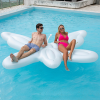 Bouée gonflable personnalisable en forme d'ailes d'ange, en PVC, surdimensionnée, pour piscine, siège flottant léger