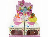 Nouveau jouet souple en forme de bouteille de boisson aux fruits, motif canard phosphorescent, best-seller transfrontalier, cadeau pour enfants