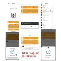 Porte-clés NFC personnalisable universel en époxy modèle W99 pour avis Google, Facebook, Instagram, iPhone/Android – Écriture de URL par simple pression pour réseaux sociaux