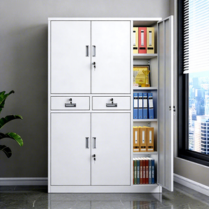 Armoire de rangement de style moderne pour garage, mobilier de bureau mobile, armoire réglable, casier de rangement en métal - Product Image 1