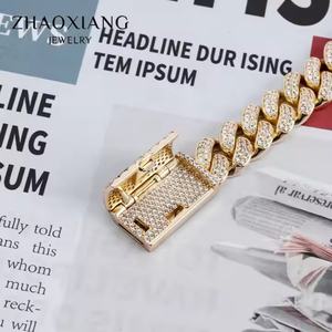 Fabricante de Joyería Personalizada, Cadena Cubana de Alta Calidad con Circonitas Cúbicas, Estilo Hiphop, Collar de Cadena con Diamantes de Circonita Cúbica para Hombre - Product Image 4