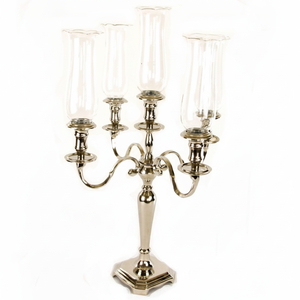 Sheffield <b>Silver</b> Classic English Style 5 Flames Metal Candelabra Glasses for Restaurants Hotels Anniversary Edition Sweet - Product Image 2