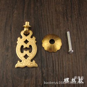 Tirador de Cobre Puro Chengyu de 6 cm, Diseño de Doble Dragón Estilo Chino, Accesorio para Muebles - Product Image 5