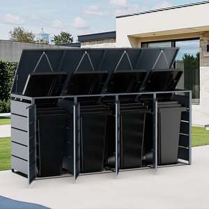 Cobertizo <span class=keywords><strong>de</strong></span> basura personalizado <span class=keywords><strong>con</strong></span> marco <span class=keywords><strong>de</strong></span> acero galvanizado <span class=keywords><strong>de</strong></span> 240L y paneles <span class=keywords><strong>de</strong></span> acero galvanizado, cubierta <span class=keywords><strong>de</strong></span> contenedor <span class=keywords><strong>de</strong></span> almacenamiento resistente a la oxidación - Product Image 6