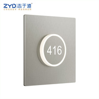 Plaques de porte personnalisées en acrylique, signalétique braille, affichage LED, étanches IP65, à suspendre/murales pour bureaux et salles de réunion - Design