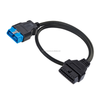 Hot Sale 60cm All Kinds of Pvc Molding Color Obd Cable 16pin J1962 Connector 12V Obd Obdii Obd2 Extension Cable