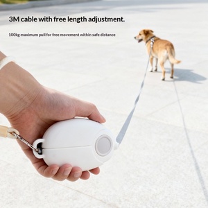 可伸缩狗绳 3M 防断裂自动宠物牵引绳，适用于中型和大型犬，带一键锁定功能，带 LED 灯 - Product Image 2