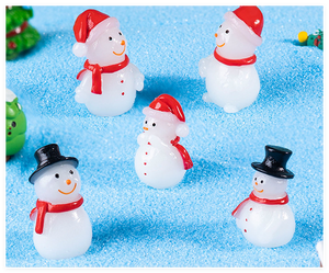Miniature <span class=keywords><strong>lumineux</strong></span> éclairé foncé artisanat père noël micro <span class=keywords><strong>bonhomme</strong></span> <span class=keywords><strong>de</strong></span> <span class=keywords><strong>neige</strong></span> figurine arbre noël lot décoration fournitures extérieur figure - Product Image 4