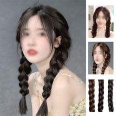 Perruque Kaming Pigtails pour femmes Cosplay Ponytail en cheveux humains - Product Image 1