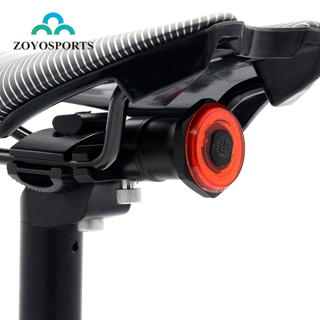Intelligent Brake Induction Taillight Road and Mountain Bike Light USB Charging Taillight Waterproof Riding Bike Tail Light