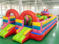 Castillo Inflable Personalizado de Fábrica AIER, Ecológico, Divertido, Comercial, de PVC, con Tobogán Doble, para Niños