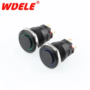 WD19A 19mm 7 핀 5 핀 자동차 경적 초인종 ip67 LED 푸시 버튼 원격 제어 스위치 5A