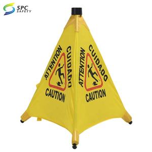 Commercio all'ingrosso di plastica multicolore piramide Quadrate avvertimento segnaletica di sicurezza cono attenzione pavimento bagnato segno cono scivoloso - Product Image 6
