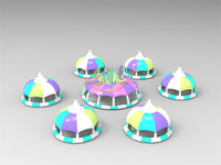 Piscine gonflable d'obstacles aquatiques pour l'extérieur et l'intérieur avec toit et couverture scellés en bâche PVC, grande capacité