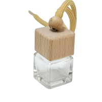 Bouteille de parfum en verre 8ml, 20 ml, forme carrée, pour voiture, pendentif, diffuseur de parfum