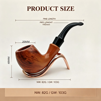 Pipe à tabac en résine de 152 mm en gros |   Bol à graines tourbillonnées avec support en métal or rose, ensemble plié YunAng OEM