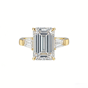 SGARIT Custom Emerald Tapered Baguettes Classic Engagement Ring Lab Diamond 18K Gold VVS <b>D</b> 1ct IGI Certified <b>Model</b> 004 - Product Image 1