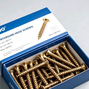 Tornillo <span class=keywords><strong>para</strong></span> aglomerado <span class=keywords><strong>Spax</strong></span> de cabeza plana doblemente avellanada Pozi, cincado en blanco y amarillo, utilizado en <span class=keywords><strong>madera</strong></span> - Product Image 6