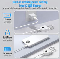 Cadenas intelligent à empreinte digitale avec déverrouillage par code Morse, alimentation d'urgence Type-C, alerte de batterie faible, compact et portable pour une utilisation multi-scénarios