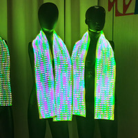 Écharpe LED Matrix RGB programmable, lumineuse, pour spectacle de scène, carnaval, rave party, performance, accessoire de costume